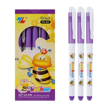 Hộp 10 bút lông kim Beebee Thiên Long FL-04 - Mực tím